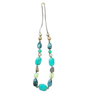 Fall Colored Bead Necklace - Costume Jewelry